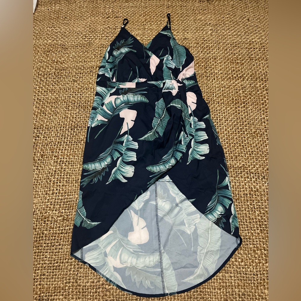 Tropical wrap dress